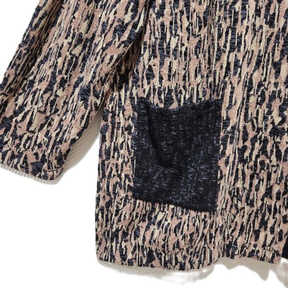 NIC+ZOE LEOPARD KNIT OPEN FRONT BLAZER  3x  JACKET WRAP - Picture 3 of 5